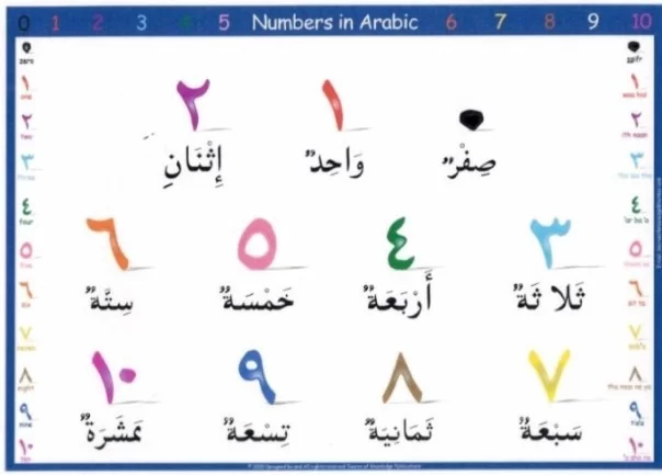 آموزش اعداد به زبان عربی