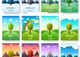 ماه های سال به انگلیسی
