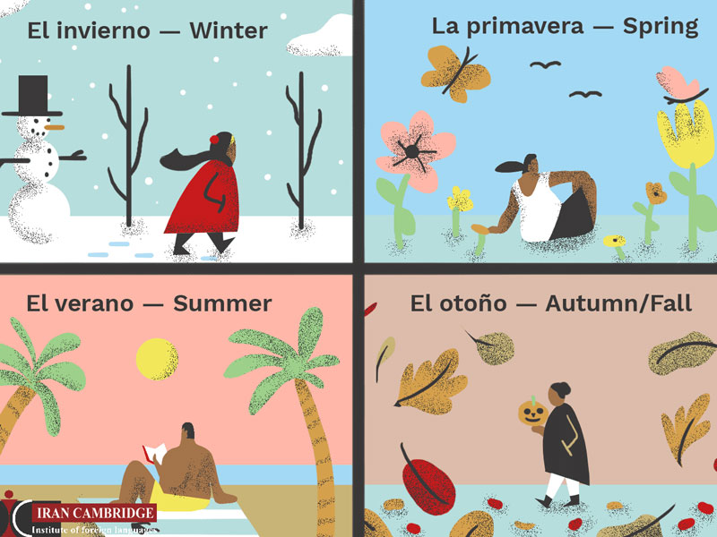 آموزش ماه و فصل در زبان اسپانیایی