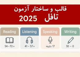 قالب آزمون تافل 2025