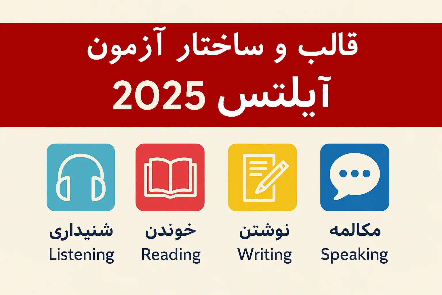قالب و ساختار آزمون آیلتس 2025